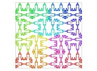 A Bidimensional Hilbert-like Curve defined with {X1(...),Y1(...)} related to the von Koch Curve -iteration 4- 