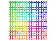 A Bidimensional non continous Hilbert-like Curve defined with {X1(...),Y1(...)} related to a periodical 'labyrinthic' structure -iteration 4- 