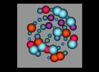 An Archimedes spiral displaying 'pi' with 50 digits -base 10- 