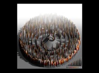 Visualisation tridimensionnelle d'une spirale montrant 'pi' avec 4000 décimales -base 10- 