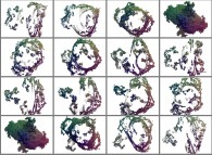 2.pi rotation about the Y axis of a pseudo-quaternionic Julia set ('MandelBulb' like: a 'JuliaBulb')-tridimensional cross-section- 