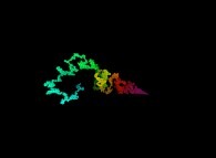 The Liouville function displayed as a tridimensional random walk for the integer numbers from 2 to 150001 