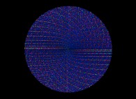 Une spirale d'Archimède montrant 100000 nombres entiers 