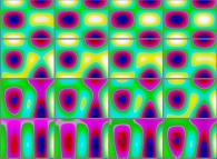 The set of bidimensional fields defining the 'X' coordinate of an interpolation between a shell (Jeener surface 1)and a 'double sphere' 