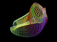 A surface between the Möbius strip and the Klein bottle defined by means of three bidimensional fields 