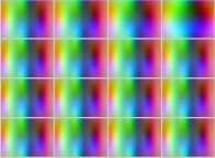 The set of bidimensional fields defining the three coordinates of a dynamical gaussian smoothing of the Bonan-Jeener-Klein triple bottle 