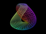 A surface between two Klein bottles defined by means of two different sets of equations 