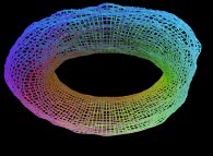 A 'crumpled' torus defined by means of three bidimensional fields 