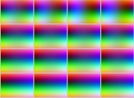 The set of bidimensional fields defining the three coordinates of an interpolation between a cylinder and a torus 