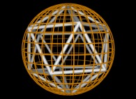 12 evenly distributed points on a sphere -an Icosahedron- by means of simulated annealing 