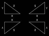 The 'Tapestry' effect applied to a right-angled triangle 