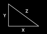 A right-angled triangle 