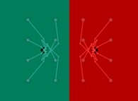 Visualization of the Newton's method when computing the roots of Z^2=1 