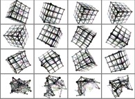 Reconstruction of a 3D structure -a cubic lattice- 