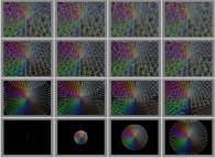 Bidimensional rectangular billiard with 64 isotropic particles and without collisions 