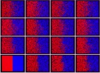 Fractal diffusion front in a bidimensional medium obtained by means of identical interacting particles with spatial Fourier filtering 