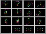 Bidimensional billiard with 6 still -initially- particles submitted to an attractive central field of gravity 