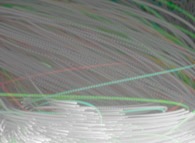 The trajectories of tridimensional fractal aggregates obtained by means of a 50% pasting process during collisions of particles submitted to a vertical field of gravity 