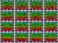 Bidimensional crenellated billiard with 678 isotropic interacting particles 