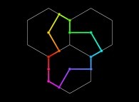 The hexagonal underlying network used to define the 'EinStein' aperiodic 'Spectre' tiling 