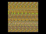 Autostereogram with an hidden ring and ghost bows 