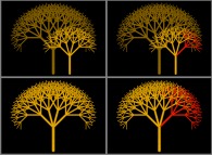 The self-similarity of a perfect bidimensional fractal tree 