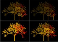 The self-similarity of a random bidimensional fractal tree 