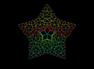 A tridimensionally distorded pseudo-periodical Penrose tiling of the Golden Decagon 