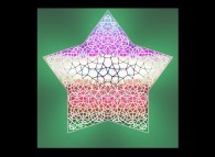 Vue artistique d'un pavage de Penrose apériodique du Décagone d'Or 