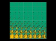 From low to high galaxy density in the local universe (the depth is displayed by means of the luminance)