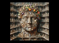 The Library of Babel in the style of Giuseppe Arcimboldo -Courtesy of 'www.bing.com'- 