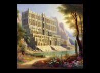 The Library of Babel in the style of Jean-Baptiste Camille Corot -Courtesy of 'www.bing.com'- 