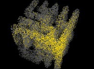 Particle diffusion inside the Hiroko Kitaoka model of the human pulmonary acinus with membrane permeability 