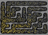 Particle diffusion inside the Hiroko Kitaoka model of the human pulmonary acinus with membrane permeability 