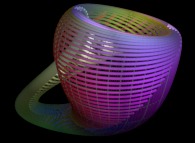 A 'square' spiral on the Klein bottle 
