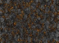 Vue artistique du Réseau Cosmique (nœuds, amas de galaxies, filaments,... incluant 1.083.984 galaxies)obtenu grâce à un processus fractal non déterministe 