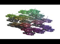 Tridimensional representation of quadridimensional Calabi-Yau manifolds -Calabi-Yau manifolds attached to every point of a fractal tridimensional space- 