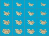 Erosion of a bidimensional random (with small and large scale correlations)island 