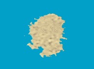 Erosion of a bidimensional random (with small and large scale correlations)island -last step- 