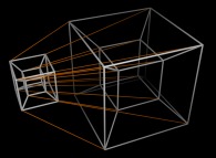 A distorded -for the sake of display- 5-cube -an hyperhypercube- 