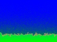 Fractal diffusion front in a bidimensional medium obtained by means of a random walk process 