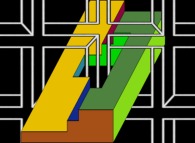 Double impossible staircase and a paradoxal structure 