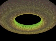 Visualisation tridimensionnelle d'un flot turbulent bidimensionnel 