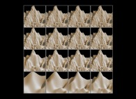 The iterative process used to generate fractal mountains (16 iterations)