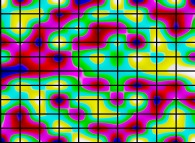 The iterative process used to generate bidimensional fractal fields (small mesh)