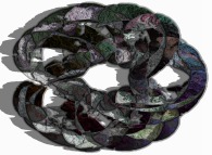 Artistic variation on fractal 3/5/7-foil torus knots 