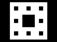A Fractal Square: the Sierpinski Carpet -iteration 2- 