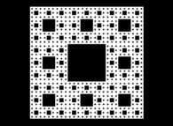 A Fractal Square: the Sierpinski Carpet -iteration 4- 