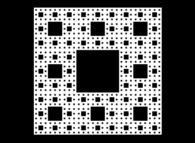 A Fractal Square: the Sierpinski Carpet -iteration 4- 