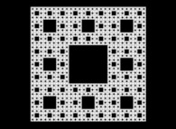 A Fractal Square: the Sierpinski Carpet -iteration 5- 